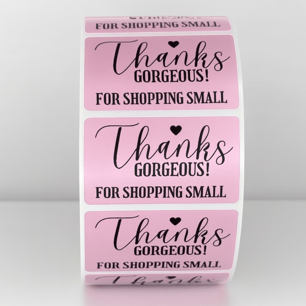 Thanks Gorgeous! For Shopping Small" Stickers | Small Business Packaging